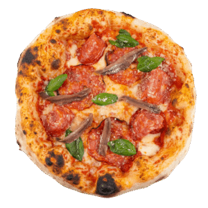 Pizza Ventricina Picante e Alice